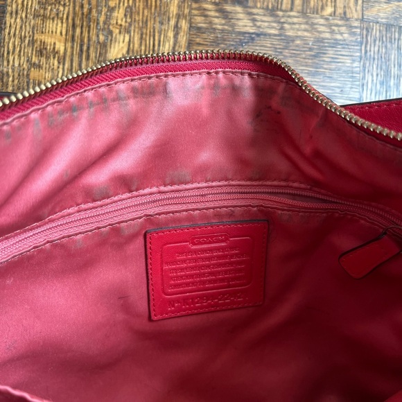 Coach Poppy Perri Hippie Rose Leather Crossbody Hobo Bag #22421 - Picture 9 of 12